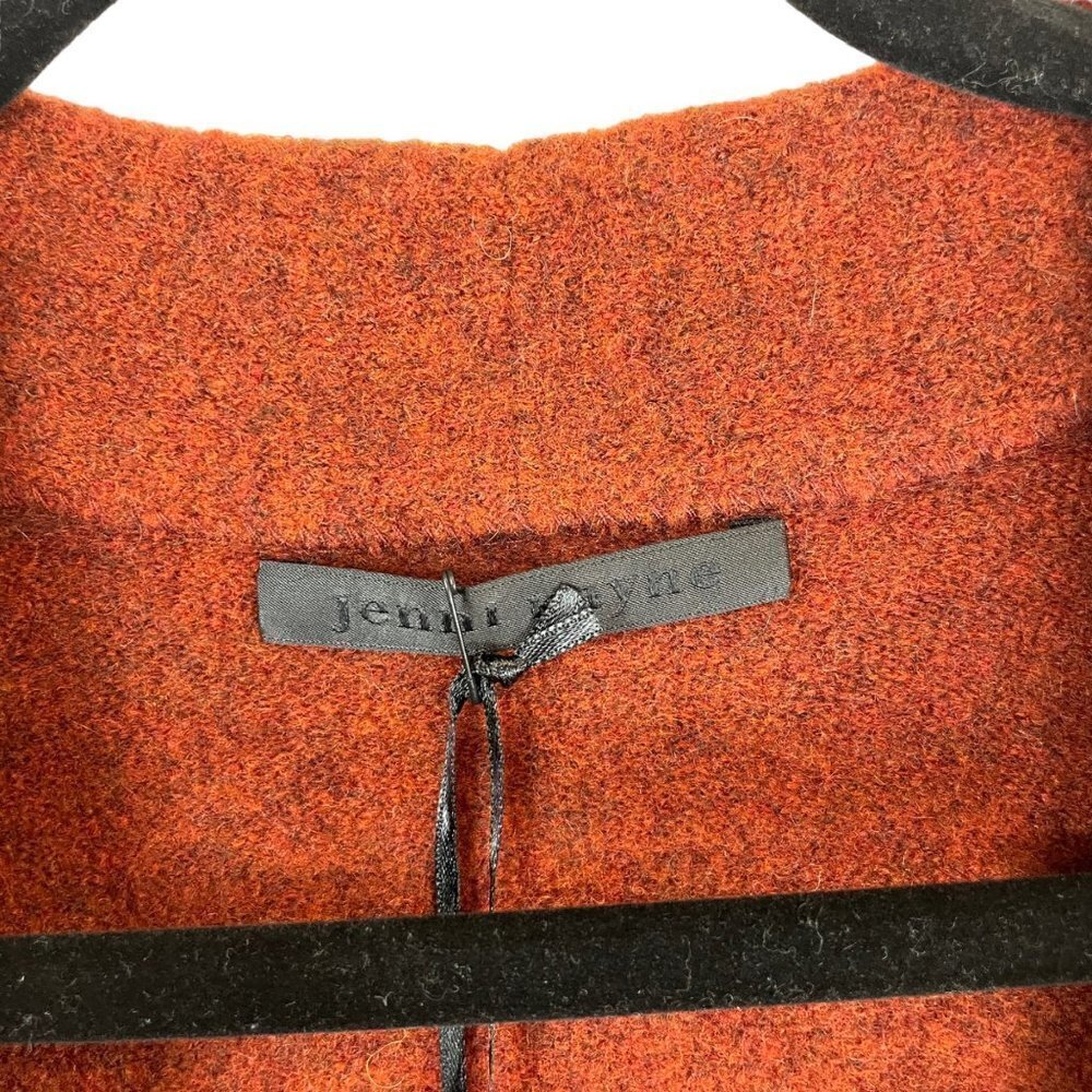NWT Jenni Kayne Wool Yak Blend Open Front Cardigan Sweater Coat Rust Size L - Picture 3 of 8